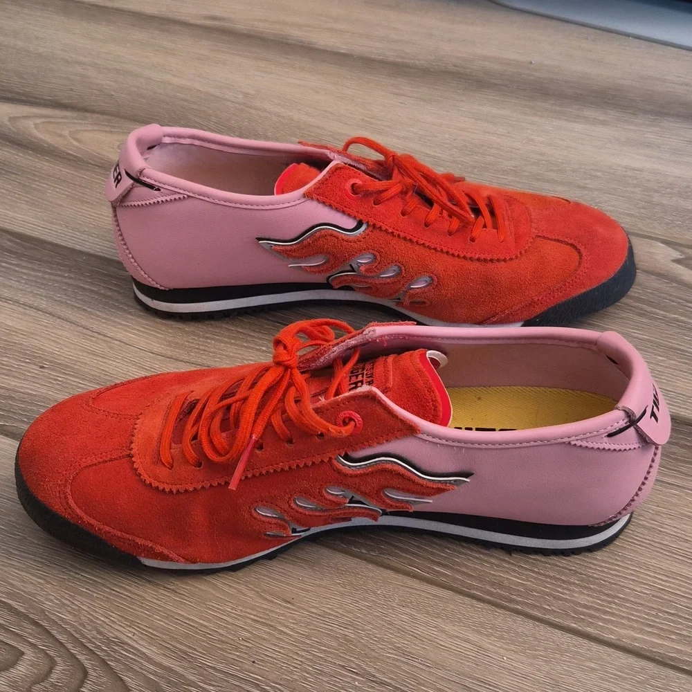 Onitsuka Tiger Mexico 66 Flame Fiery Red Blossom Pink - Picture 2 of 5